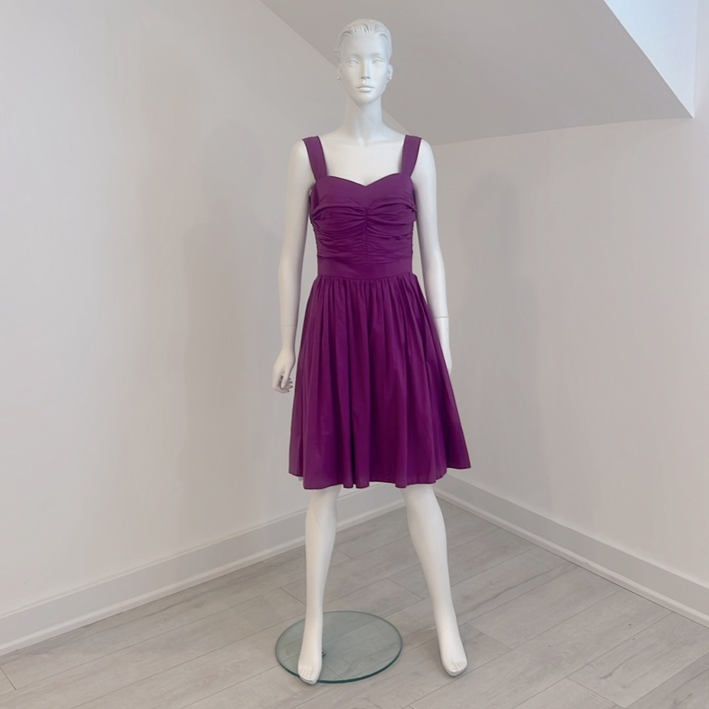 NWT SAMPLE SALE Dessy Persian Plum(magenta) size 10 Cotton Voile PRISTINE